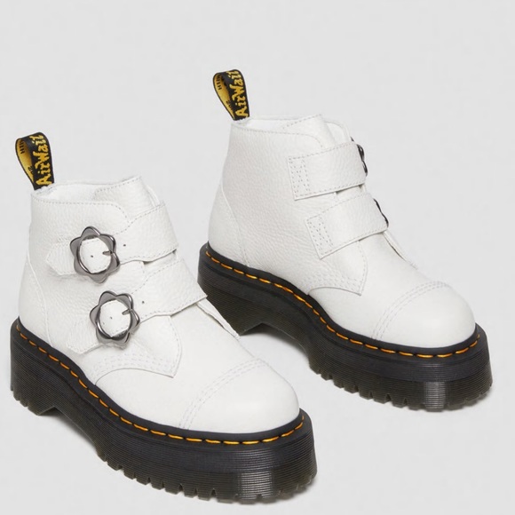 Dr. Martens Shoes - Dr Martens Devon Flower Buckle Boots